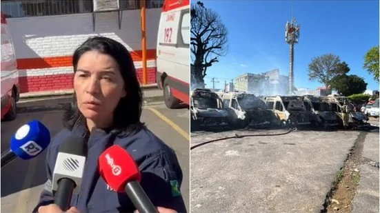 Incêndio em galpão de ambulâncias do Samu afeta estruturas vizinhas em Salvador