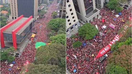 Show do Olodum no Pelourinho registra ato político e apoio a Lula