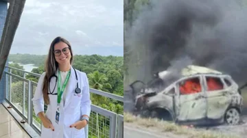 Van com nove ocupantes perde os freios e cai em lagoa na BA-120